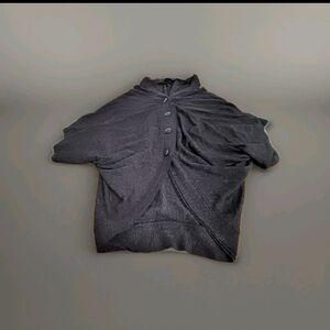 Tristan & Isuet Sz 1 Women's Heather Gray Button Down Vest/Overshirt Wool Blend